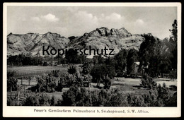 ALTE POSTKARTE SWAKOPMUND POSER'S GEMÜSEFARM PALMENHORST SÜDWEST-AFRIKA Postcard Ansichtskarte AK Colony Colonie Kolonie - Ehemalige Dt. Kolonien