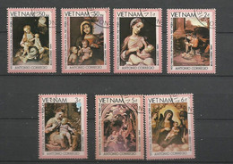 Vietnam   Série Complète   N° 538 à 544 Peintures Le Corrège   Oblitérés  B/TB   Voir Scans     Soldé ! ! ! - Madonnas