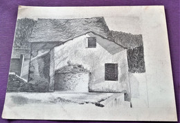 * BATIMENT DE FERME * DESSIN AU CRAYON ANCIEN * NON SIGNE - Dessins