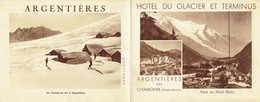 Flyer ARGENTIÈRES (74- H-Savoie) Hôtel Du Glacier Et Terminus - Publicités