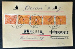 1923 Firmenkarte (perforiert) Mit Klarer Stempel PASSAU 2 Auf Mischfrankierung Mi.205 Und Mi. 227 - Sonstige & Ohne Zuordnung