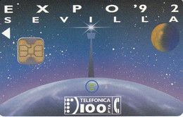 G-004/1 TARJETA DE ESPAÑA DE LA EXPO 92 DE SEVILLA CON RAYA EN EL BRAZO (NUEVA-MINT) - Emissions De Gentillesse