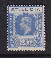 St Lucia: 1912/21   KGV   SG81    2½d   Ultramarine  MH - Ste Lucie (...-1978)