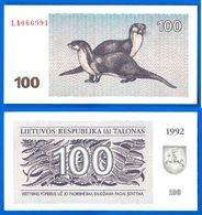 Lituanie 100 Talonas 1992 Animal Otarie Neuf Unc Que Prix + Port Litai Centas Litas Lithuania Paypal Crypto OK - Litauen