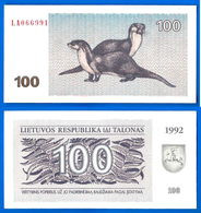 Lituanie 100 Talonas 1992 Animal Otarie Neuf Unc Que Prix + Port Litai Centas Litas Lithuania Paypal Crypto OK - Lituania