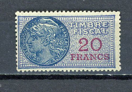 FRANCE - TIMBRE FISCAL À 20 FRANCS ** - Sellos