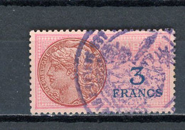 FRANCE - TIMBRE FISCAL À 3 FRANCS Obli. - Stamps