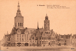 DIKSMUIDE - Stadhuis - Kerktoren - HOTEL DE VILLE - Tour De L'Eglise - Dixmude - Diksmuide