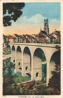 CPA Fribourg - Pont De Zaehringen - Colorisé - Oblitéré A Heggidorn - Paul Savigny Editeur - FR Freiburg