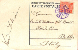 Aa6907 - JAPAN  - POSTAL HISTORY -  POSTCARD To ITALY 1907 - Covers & Documents