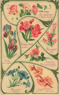 CPA Fleurs - Langage Des Fleurs - Fantaisie - Franchise Militaire - Cachet Postes Militaires Belgique 1915 - Fiori