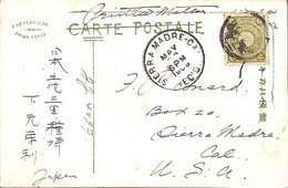 Aa6917 - JAPAN  - POSTAL HISTORY -  POSTCARD To California USA  1909 - Briefe U. Dokumente
