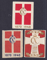 Denmark Poster Stamp Vignettes  KING Chr. X CELEBRATE BIRTHDAY - Erinnophilie