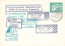 DDR - 10 POSTKARTEN 1973-1989 THEMA SCHACH / GR275 - Machines à Affranchir (EMA)