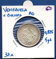 VENEZUELA - 1 Bolivar 1960 AUNC -  See Photos - SILVER - Km 37A - Venezuela