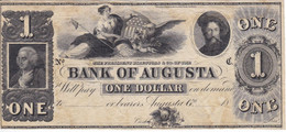 BILLETE DE ESTADOS UNIDOS DE 1 DÓLLAR DEL AÑO 1850 (BANKNOTE) BANK OF AUGUSTA - Bilglietti Degli Stati Uniti (1862-1923)