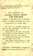 Mortsel Oude-God Luchtbombardement 5/4/1943  St.Lutgardis School Jeannine Van Zeeland W.O.2 - Santini