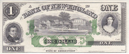 BILLETE DE ESTADOS UNIDOS DE 1 DÓLLAR (BANKNOTE) BANK OF NEW ENGLAND - Bilglietti Degli Stati Uniti (1862-1923)