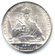 PAPA GIOVANNI XXIII CANONIZZAZIONE GREGORIO BARBARIGO 1961 MEDAGLIA ARGENTO - Royaux/De Noblesse