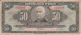 BILLETE DE HAITI DE 50 GOURDES DEL AÑO 1919 (BANK NOTE) - Haïti