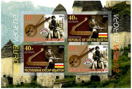 South Ossetia . EUROPA CEPT 2014 . Musical Instruments. Imperf. S/S - 2014