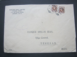 1937 , Letter To Teheran , Perfin - Cartas & Documentos