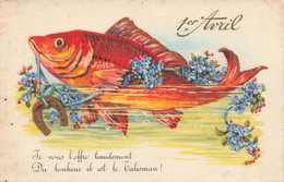 CPA 1er Avril - Poisson Avec Un Fer à Cheval - Du Bonheur Il Est Le Talisman - April Fool's Day