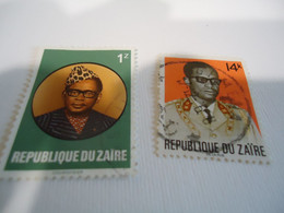 ZAIRE  USED  STAMPS 2 KINGS    WITH POSTMARK - Otros & Sin Clasificación