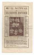 Papier Oeuvre Pontificale De La Sainte Enfance Rachetez Un Enfant Abondonné De Chine China 13,6x22,5 Cm - Documenti Storici