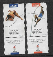 ISRAEL 1996 ATLANTA OLYMPICS PAIR - Used Stamps (with Tabs)