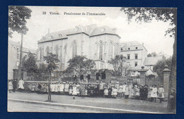 Virton. Pensionnat De L'Immaculée Conception. La Chapelle. Fillettes Et Garçons En Pose Pour La Photo. 1913 - Virton