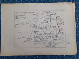 Carte Plan Champ De Bataille Guerre 1870 Marche De L'armée Allemande Le 18 Aout - Cartes Topographiques