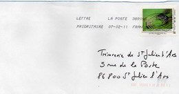 Timbre à Moi Site Gallo-romain De Sanxay Oblitération Toshiba TSC 1000 38909A Flamme Muette Du 07/02/11 - Lettres & Documents