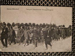Carte ZOSSEN WUNSDORF TRANSPORT FRANZOSISCHER KRIEGSGEFANGENER Cachet ZOSSEN TB 1915 - Zossen