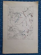 Carte Plan Champ De Bataille Guerre 1870 Combats De Saint Privat Gravelotte Le 18 Aout 3 Heure - Cartes Topographiques