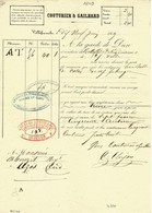 1849 LETTRE DE VOITURE ROULAGE TRANSPORT Couturier & Gailhard Villefranche  Rhone Pour Uzès Gard VOIR SCANS - 1800 – 1899