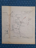 Carte Plan Champ De Bataille Guerre 1870 Prise De Sainte Marie Aux Chênes  Le 18 Aout - Cartes Topographiques