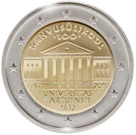 Pièce De 2 Euros (Mint) UNC - Estonie - Centenaire De La Première Université De Langue Estonienne - Estland