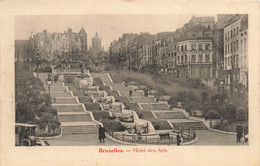 CPA Bruxelles - Mont Des Arts - Animé Et Circulé En 1919 - Plazas