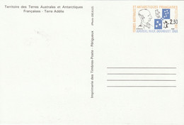 TAAF Yvert 1 CP Entier Postal Neuf - Amiral Max Douguet - Postwaardestukken