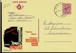 Publibel Obl. N° 2611 ( Agence LA FOURMI  - Westende- Bains ) Obl. VERVIERS - 3 A 3 - ( 4800) 19/12/75 - Publibels