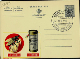 Publibel Obl. N° 1642 ( Attrape Mouches Gluant  AEROXON) Obl. BXL 11/07/59 - Publibels