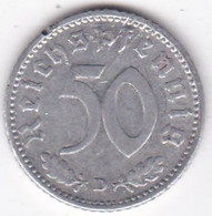 50 Reichspfennig 1941 D Munich, En Aluminium, KM# 96 - 50 Reichspfennig