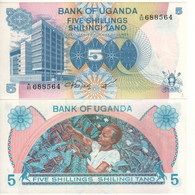 UGANDA   5  Shillings  P10  (ND 1979   Bank Of Uganda + Coffe Harvest At Back)   UNC - Ouganda