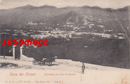 CAVA DEI TIRRENI - PANORAMA CON VISTA DI CASTELLO  F/PICCOLO VIAGGIATA ANIMAZIONE - Cava De' Tirreni