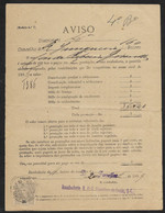 Portugal Avis Des Finances Taxe Foncière Voyagé 1899 Avec D. Carlos Mouchon 2 1/2 R Collection Notice IRS Property Tax - Storia Postale