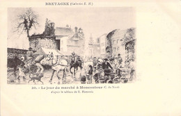 CPA France - Bretagne - Le Jour Du Marché à Montcontour - Côte Du Nord - D'Aprés Le Tableau De E. Hamonic - Coll. E. H. - Moncontour