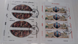 Monaco - YT Feuille N°2152, 2153 - EUROPA / Festivals Nationaux, Fêtes Nationales - 1998 - Oblitere 1er Jour - Used Stamps