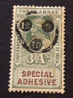 INDIA  3 Annas Special Adhesive FU - Autres & Non Classés