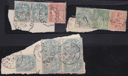 France   .    Y&T   .  11 Timbres Sur Papier      .     O     .      Oblitéré - Used Stamps